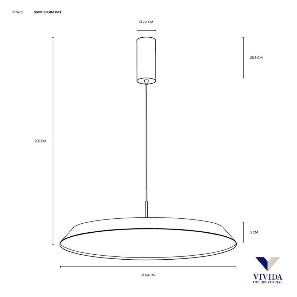 LED-Pendelleuchte Pinco 3000K/4000K dimmbar